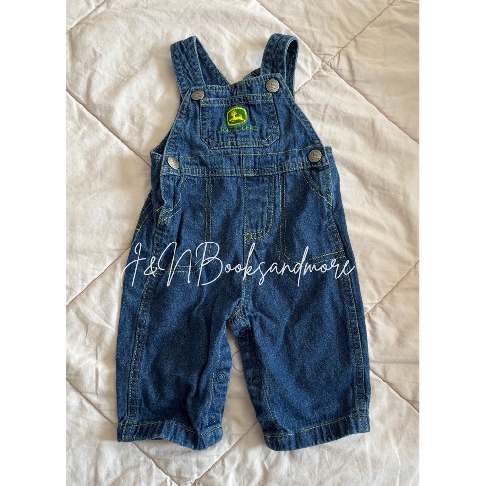 Baby Boy John Deere Denim Pant Overalls Size 3M
